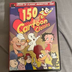 150 Cartoon Classics DVD Casper 3 stooges Felix Mighty Mouse Betty boop
